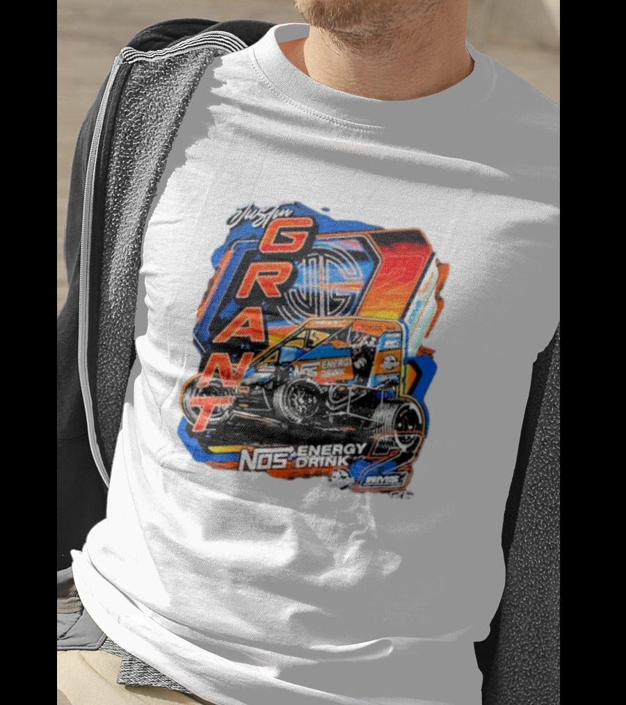 Justin Grant NOS Energy Drink Racing Car JMS T-Shirt