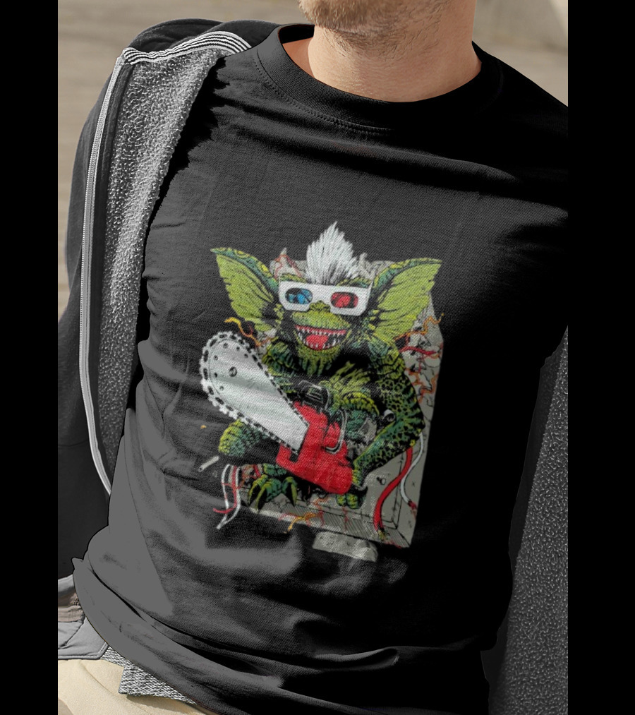 Kingston Falls Chainsaw Massacre Gremlins 3D Glasses T-Shirt