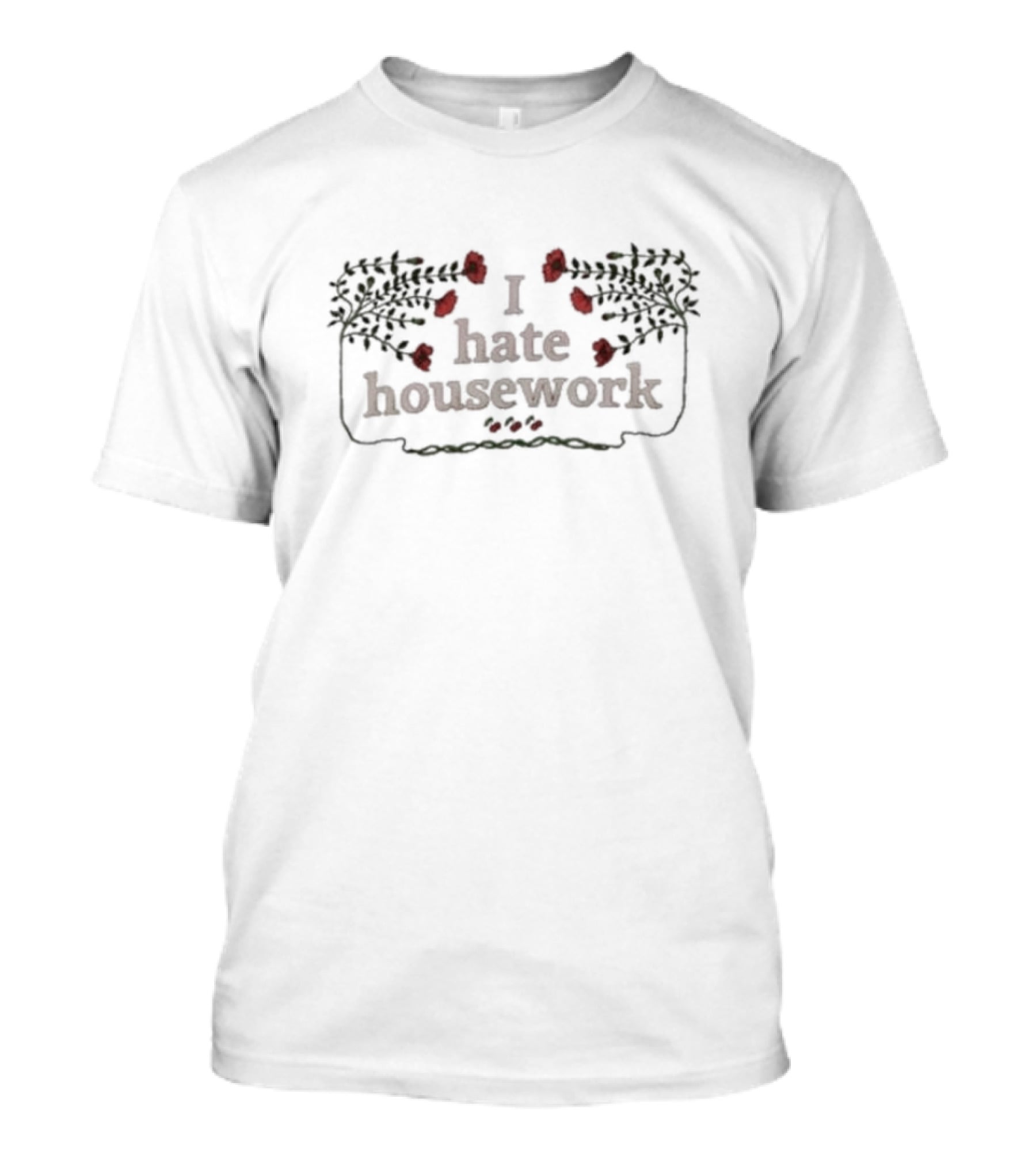 Lilybchapman I Hate Housework Vintage Floral T-Shirt