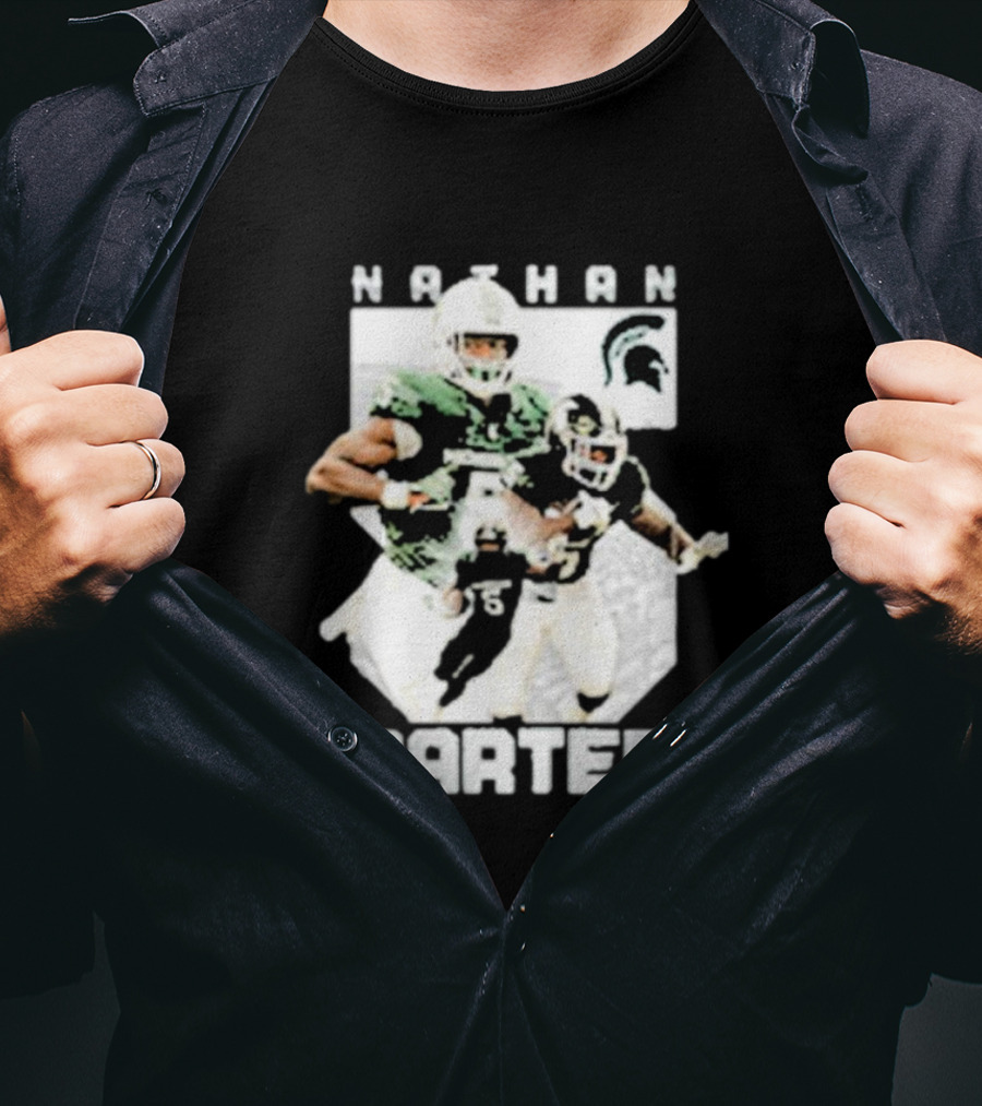 Michigan State Football Nathan Carter Player Collage T-Shirt