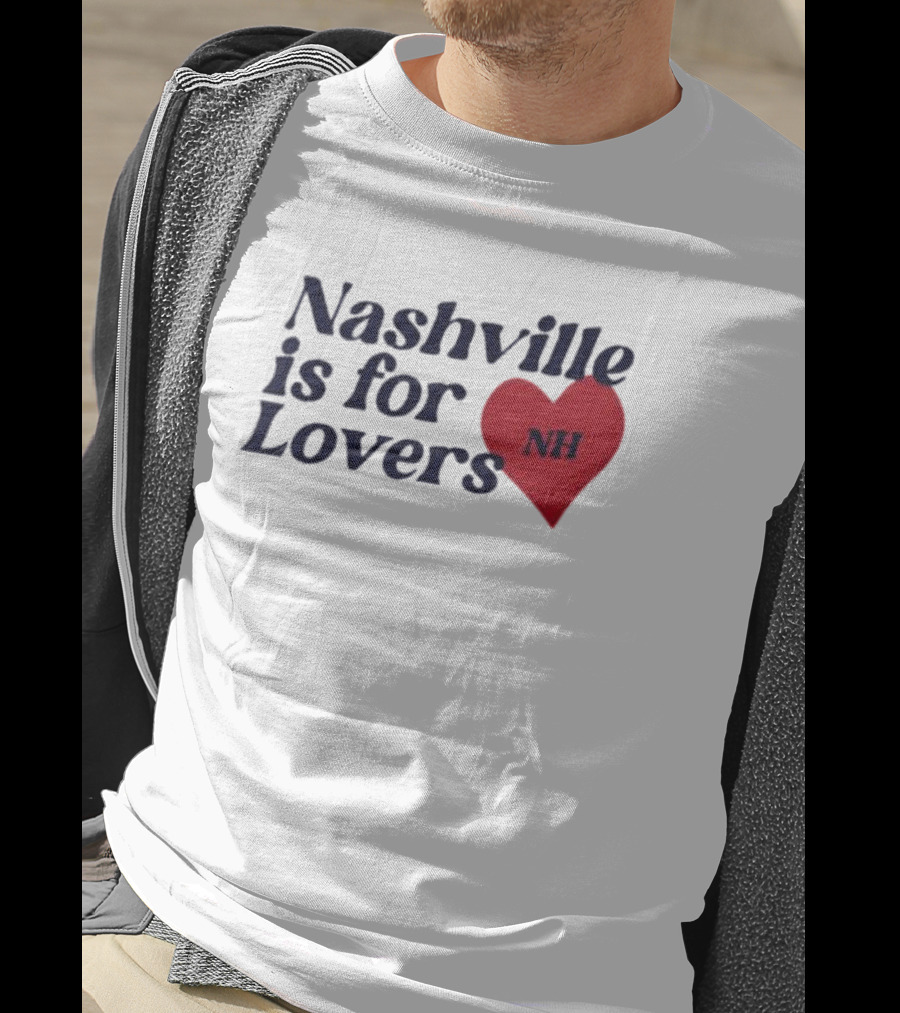 Nashville Is For Lovers NH Red Heart T-Shirt