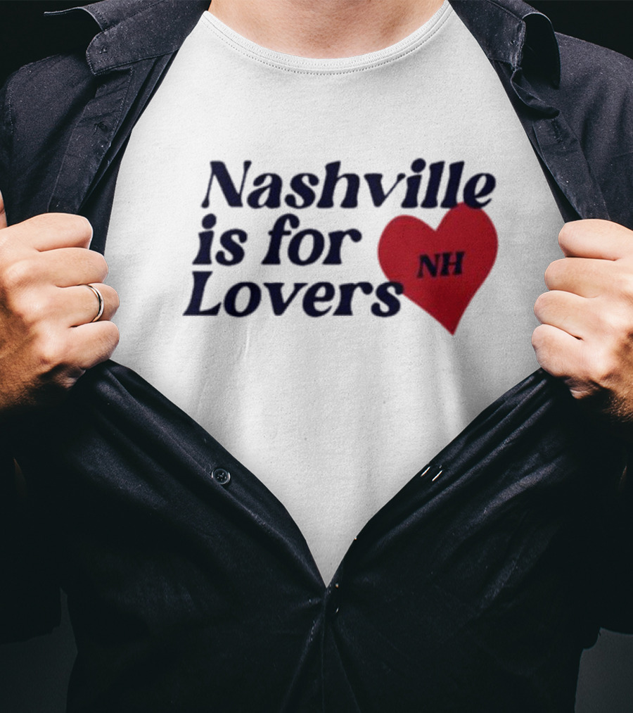 Nashville Is For Lovers NH Red Heart T-Shirt