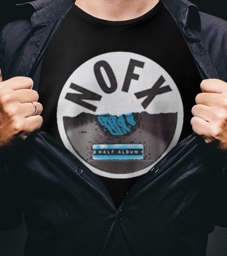 NOFX Half Album Vinyl Record T-Shirt