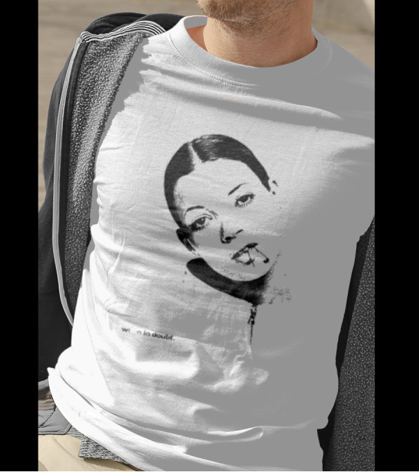 90s Kate Moss When In Doubt Portrait T-Shirt
