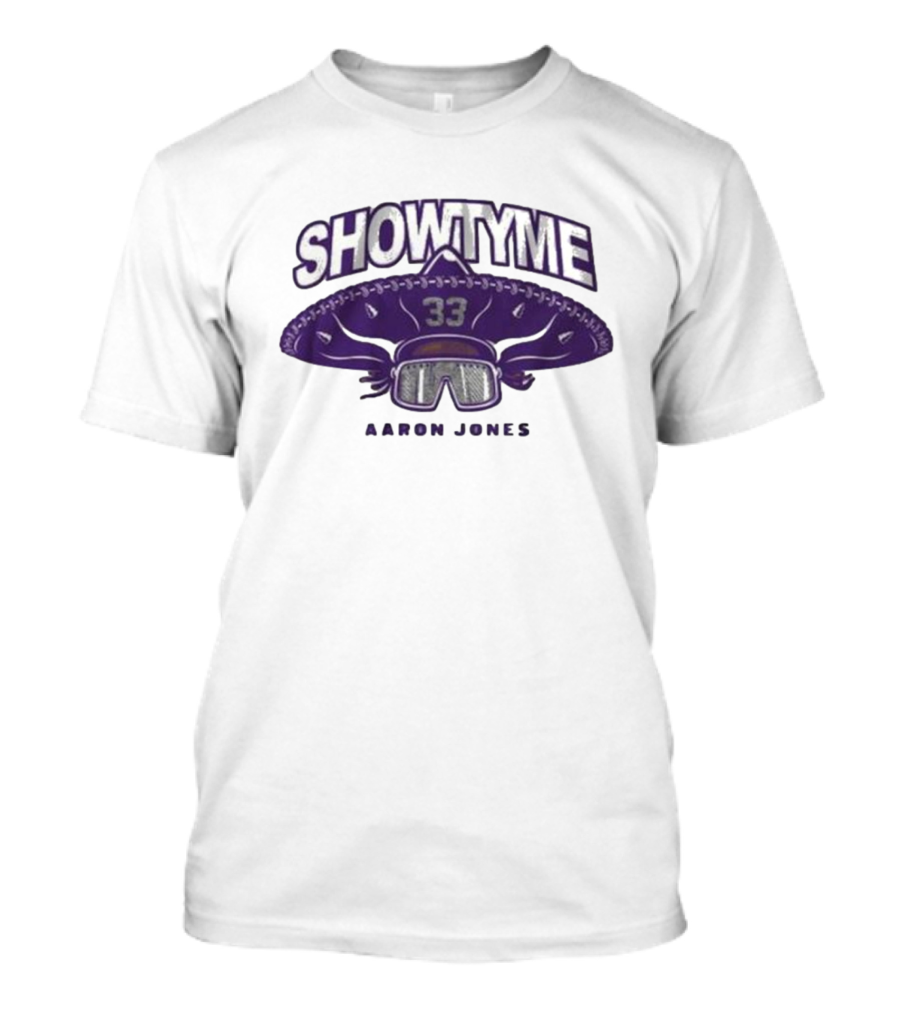 Showtyme 33 Aaron Jones Minnesota Sombrero Goggles T-Shirt