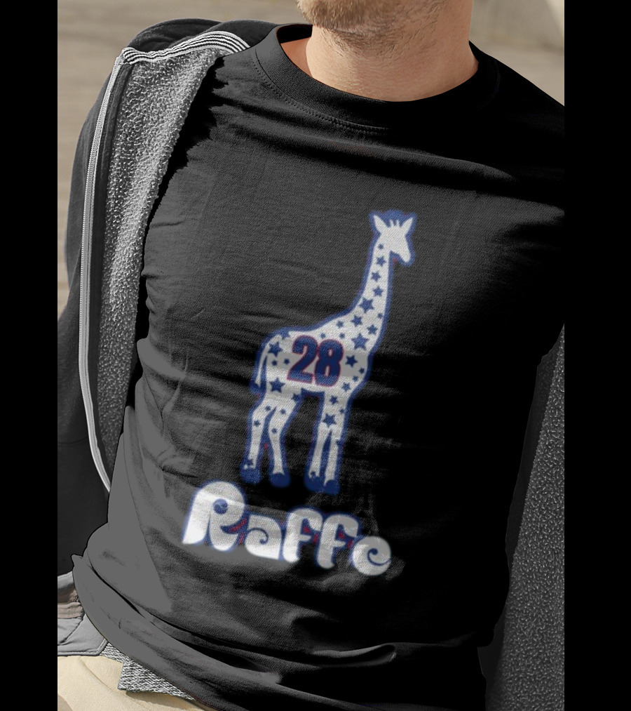 Phillygoat Raffe 28 Star-Patterned Giraffe Jersey T-Shirt