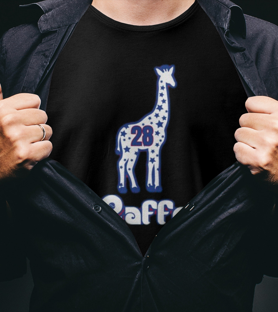 Phillygoat Raffe 28 Star-Patterned Giraffe Jersey T-Shirt