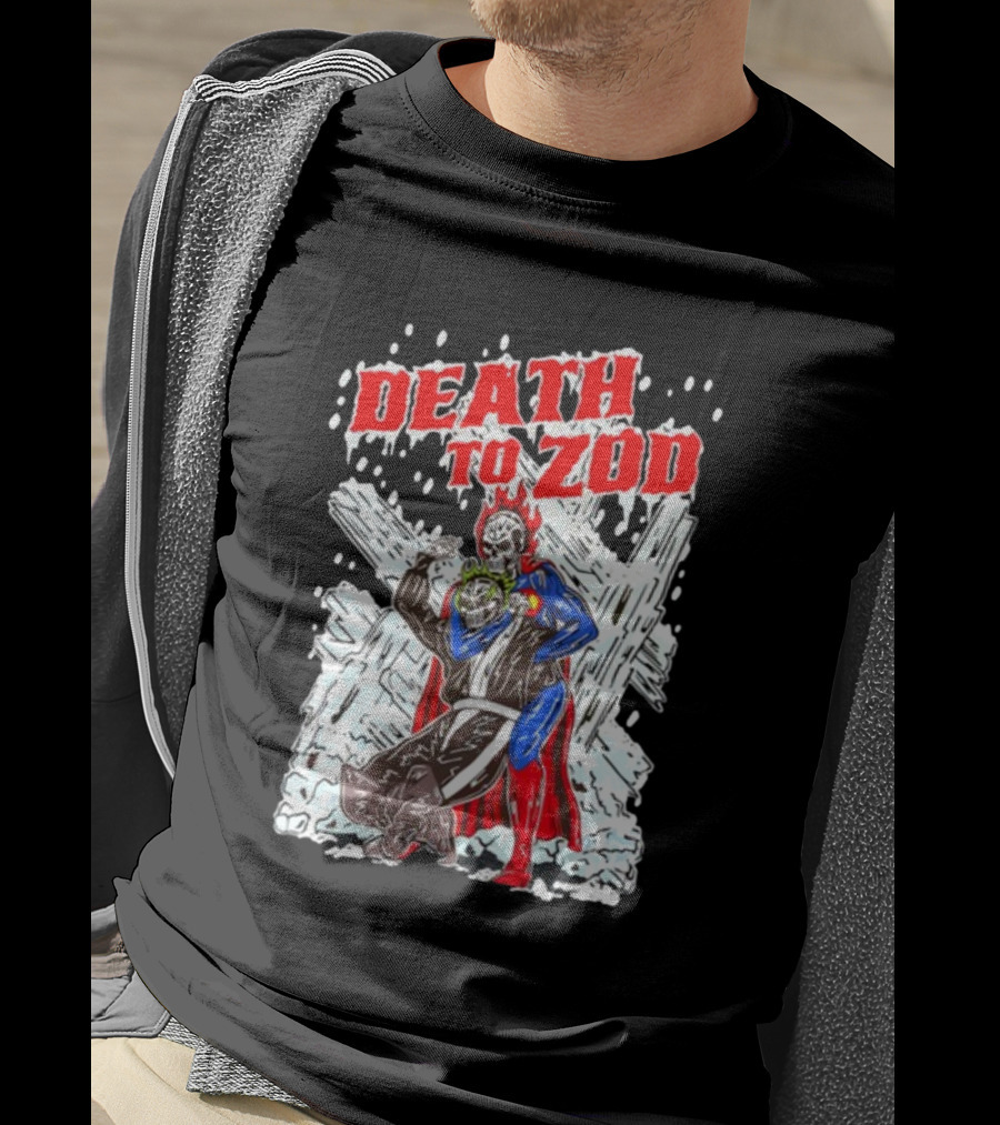 Death To Zod Battle Against Villain In Ice Fortress T-Shirt