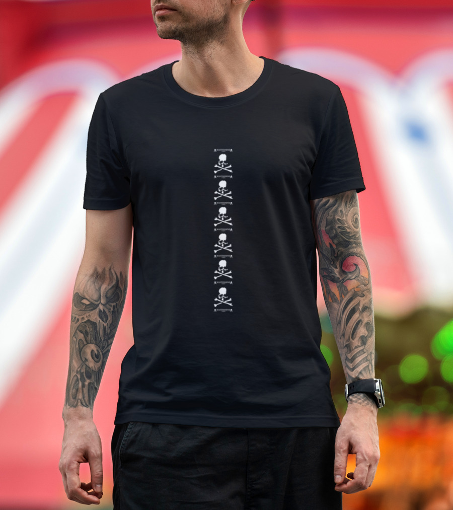 Mastermind Japan Repeated Skull and Crossbones T-Shirt