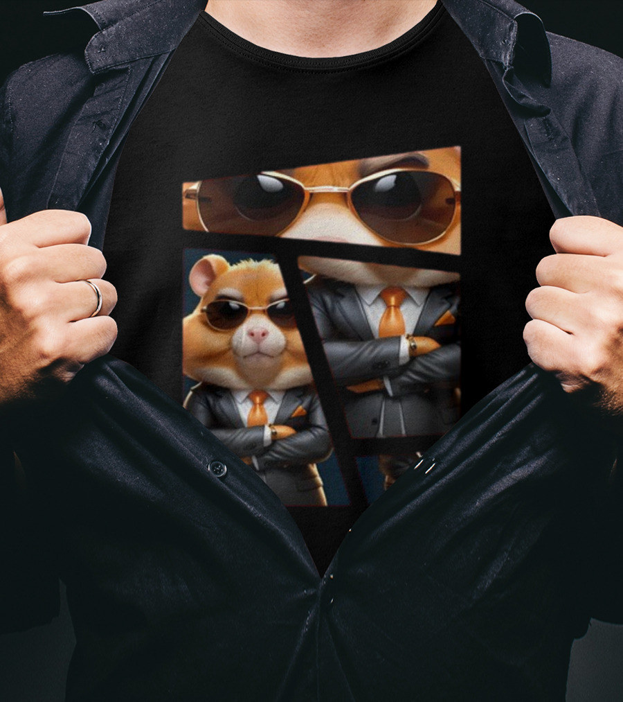 Hamster Combat Grandmaster Suit Sunglasses T-Shirt