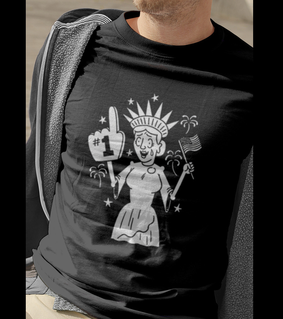 Lady Liberty Patriotic Joy Number One American T-Shirt