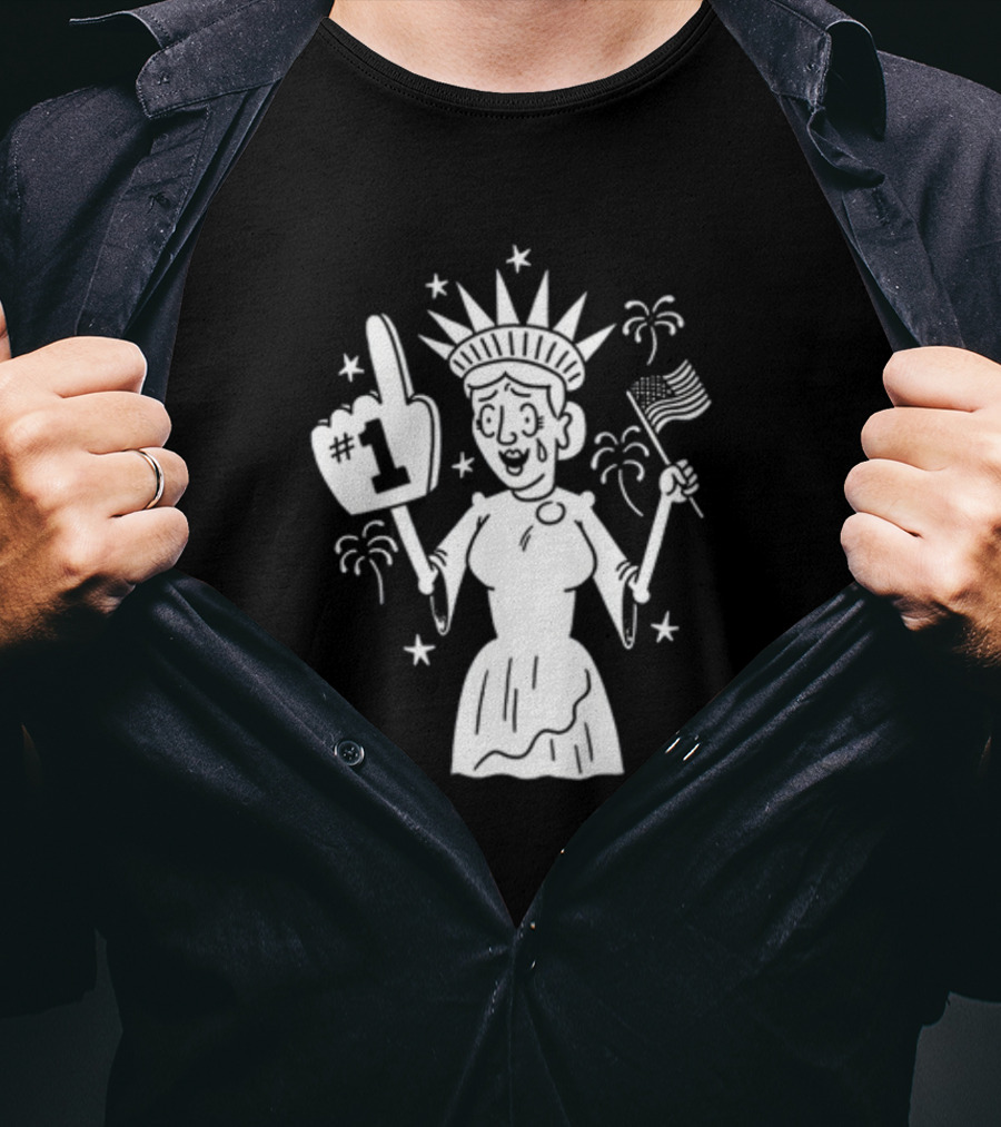 Lady Liberty Patriotic Joy Number One American T-Shirt