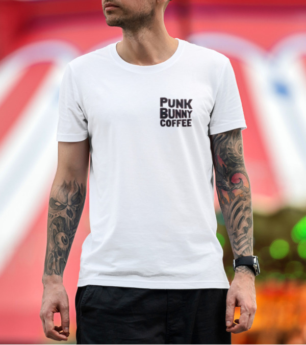 Premium T-Shirt: Punk Bunny Coffee T-Shirt Punk Bunny Coffee T-Shirt