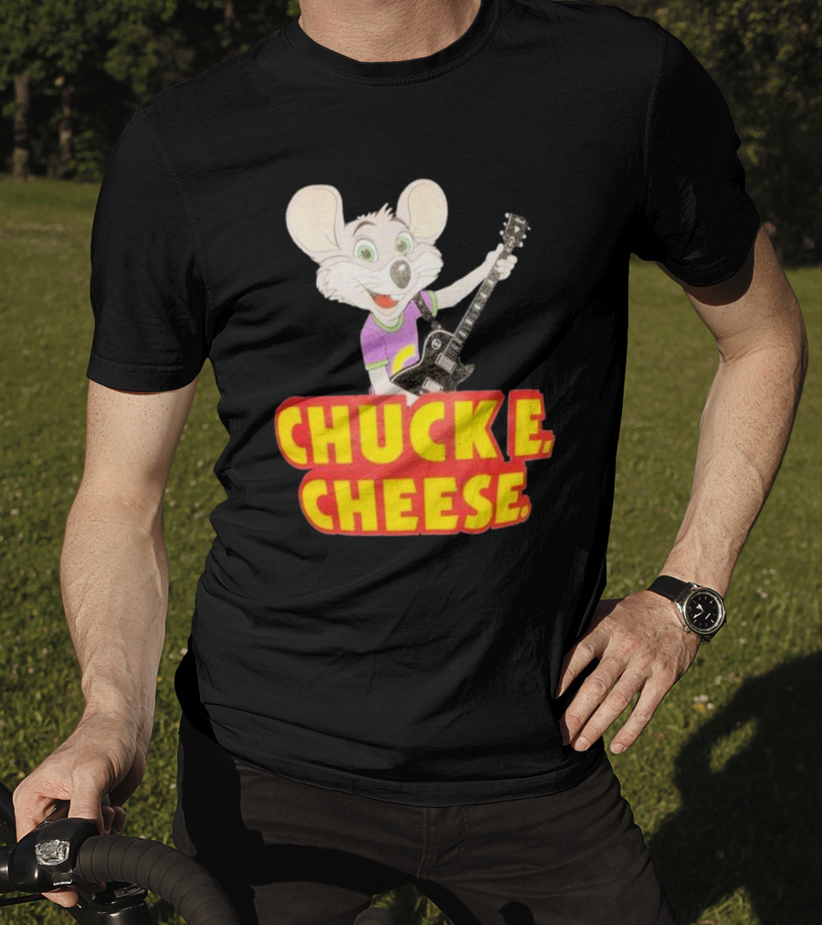 Chuck E Cheese Logo Rat With Guitar T-Shirt