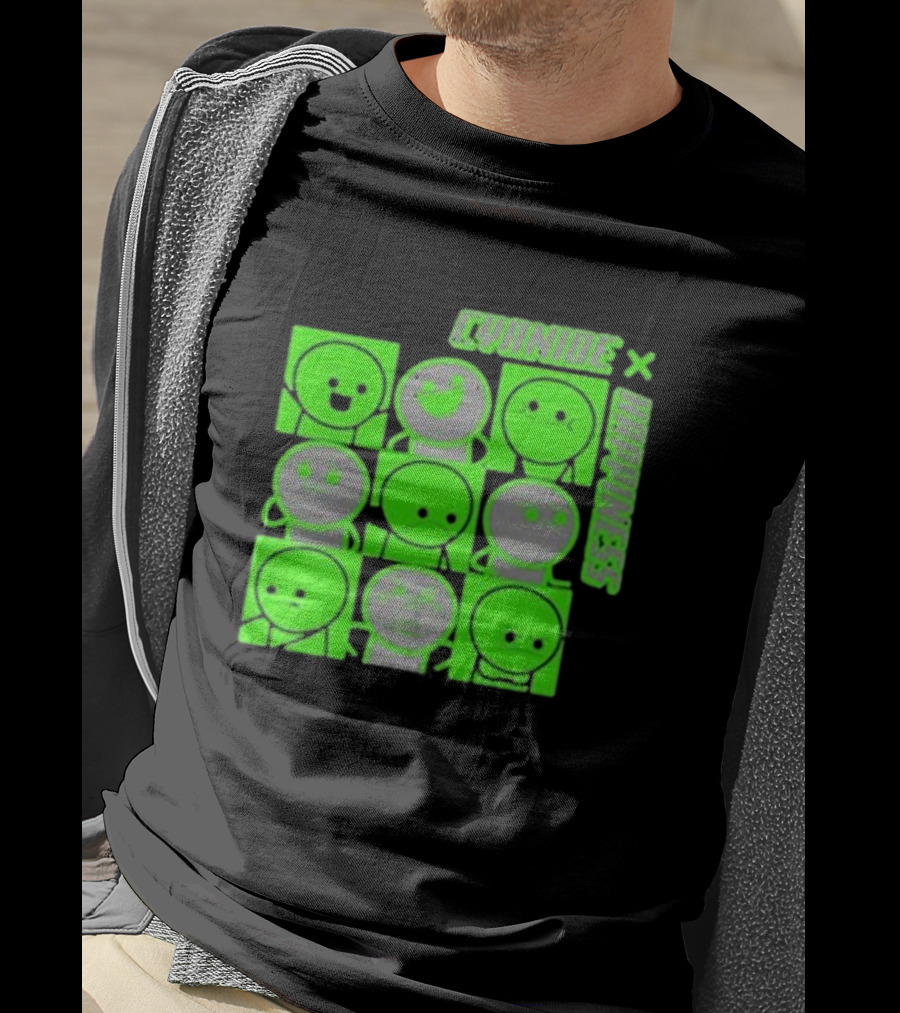 Cyanide X Happiness Neon Green Faces T-Shirt