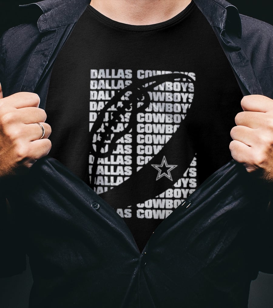 Dallas Cowboys Youth Football Star Logo Repeated T-Shirt