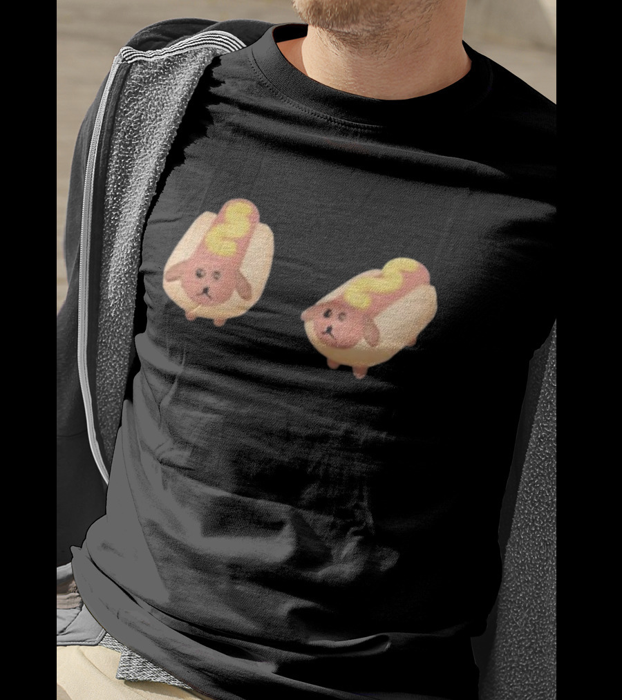 Double Hotdoggy Cute Puppy Snack T-Shirt
