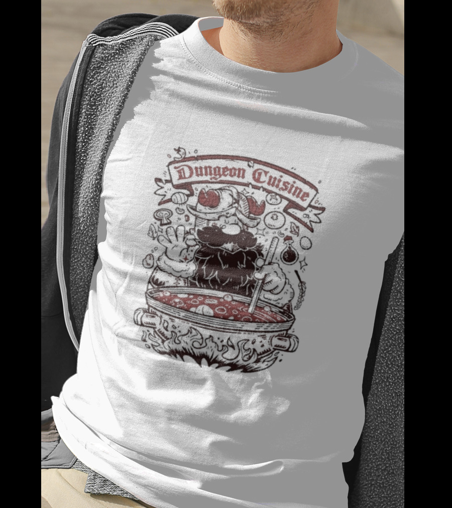 Dungeon Cuisine Devil Chef Brewing Magical Soup T-Shirt