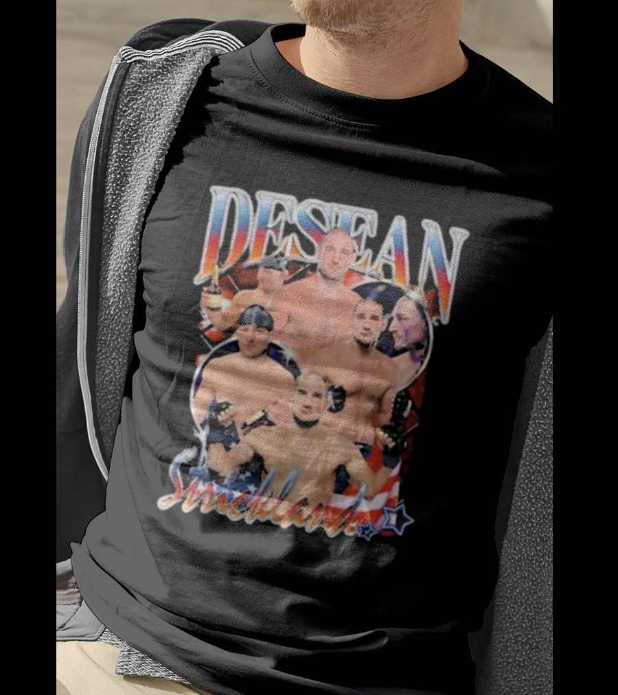 Desean Strickland Patriotic MMA Fighter Collage T-Shirt