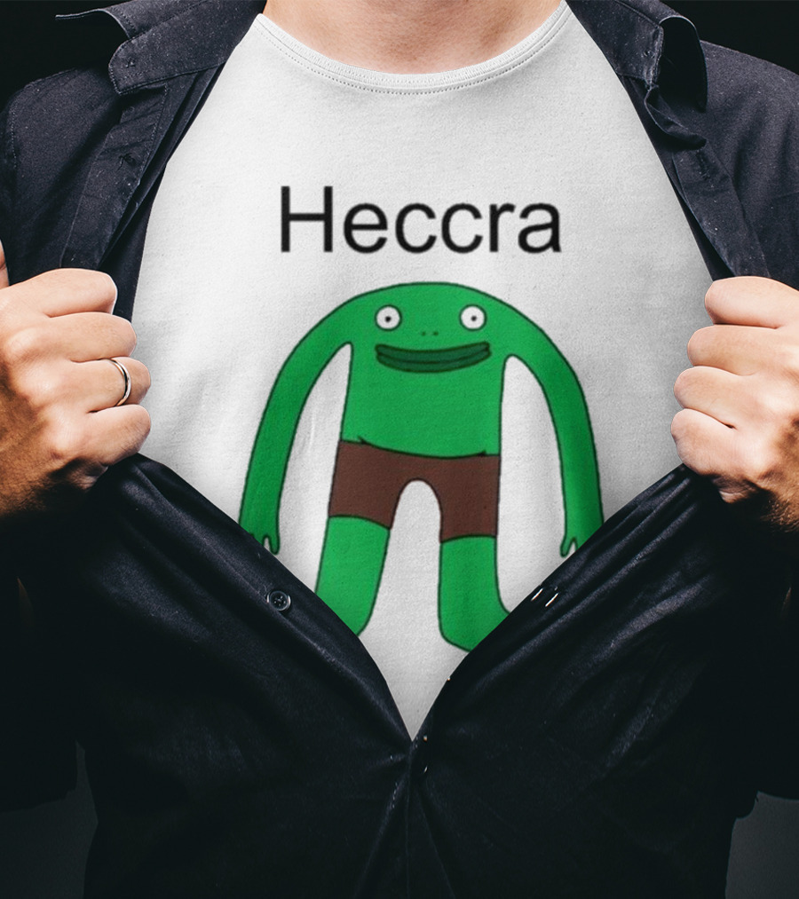Heccra Mr. Frog Cartoon Character In Brown Shorts T-Shirt