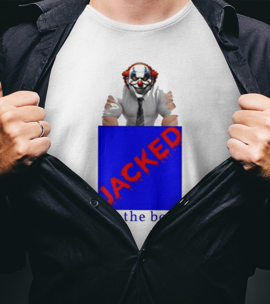 JACKED In The Box Clown Concept With Red-Blue Contrast T-Shirt