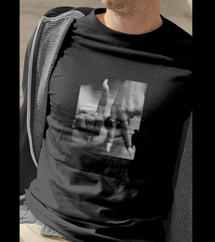 Pglang Kendrick Lamar Black And White Hand Gesture T-Shirt