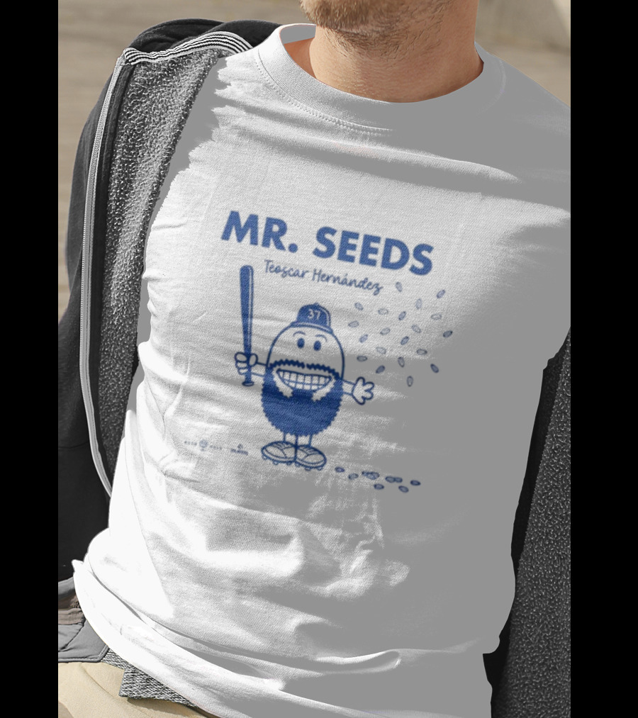 MR. SEEDS Teoscar Hernández Batting Character 87 Baseball T-Shirt