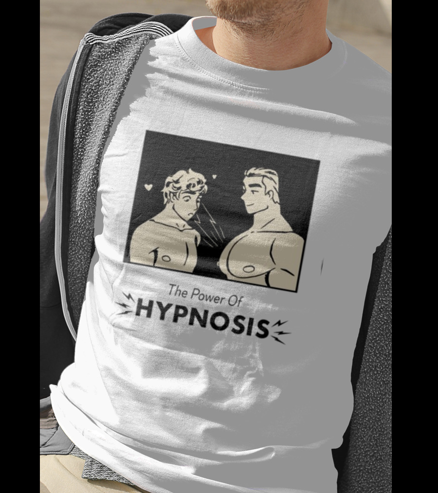 Hypnosis Power With Mesmerized Characters And Heart Symbols T-Shirt