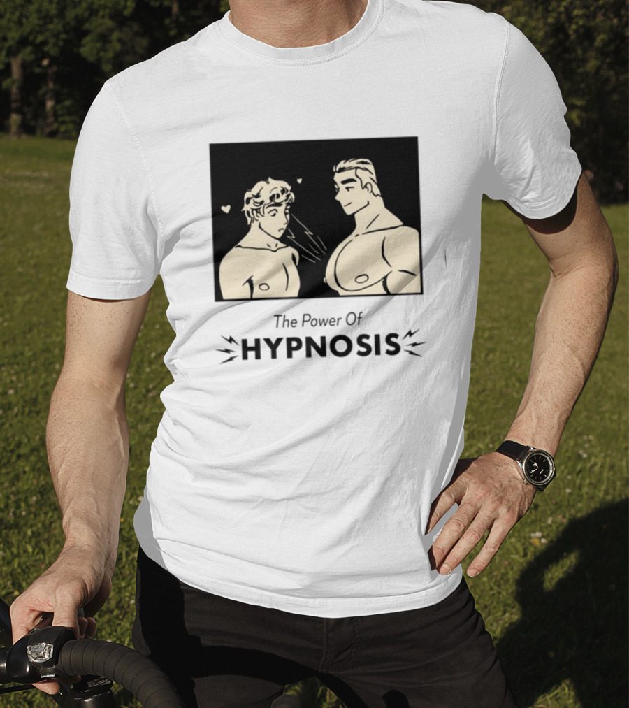 Hypnosis Power With Mesmerized Characters And Heart Symbols T-Shirt