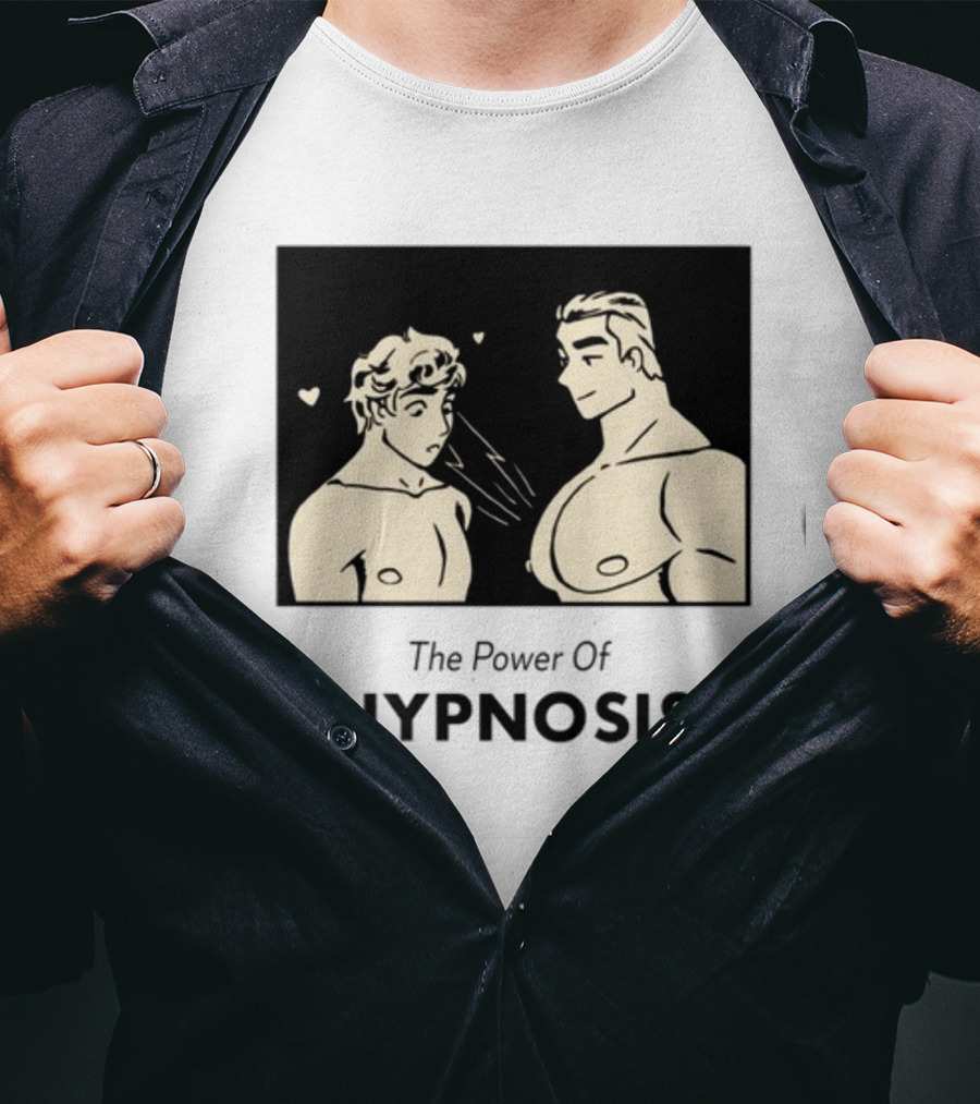 Hypnosis Power With Mesmerized Characters And Heart Symbols T-Shirt