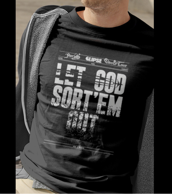 Clipse World Tour Paris Work In Progress Let God Sort'em Out T-Shirt