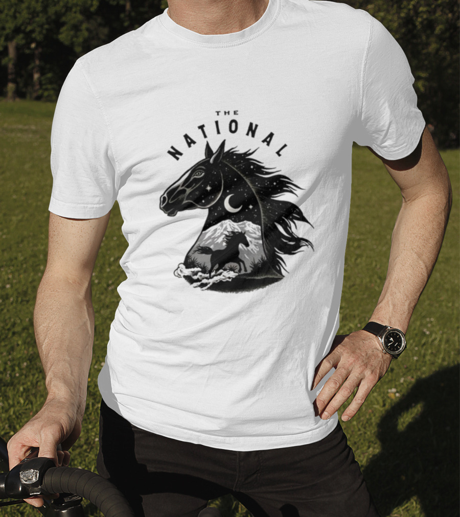 The National Mustang Starry Night Landscape Horse T-Shirt
