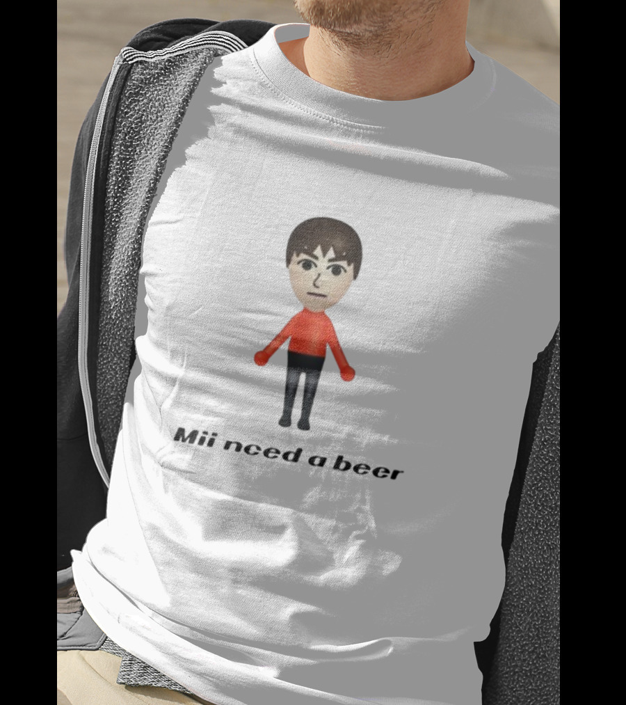 Limited Mii Need A Beer Gaming Character T-Shirt