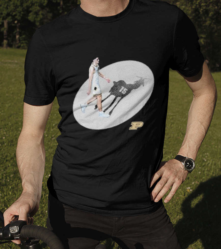 Edey Goat 15 Purdue Boilermakers Shadow Athlete T-Shirt