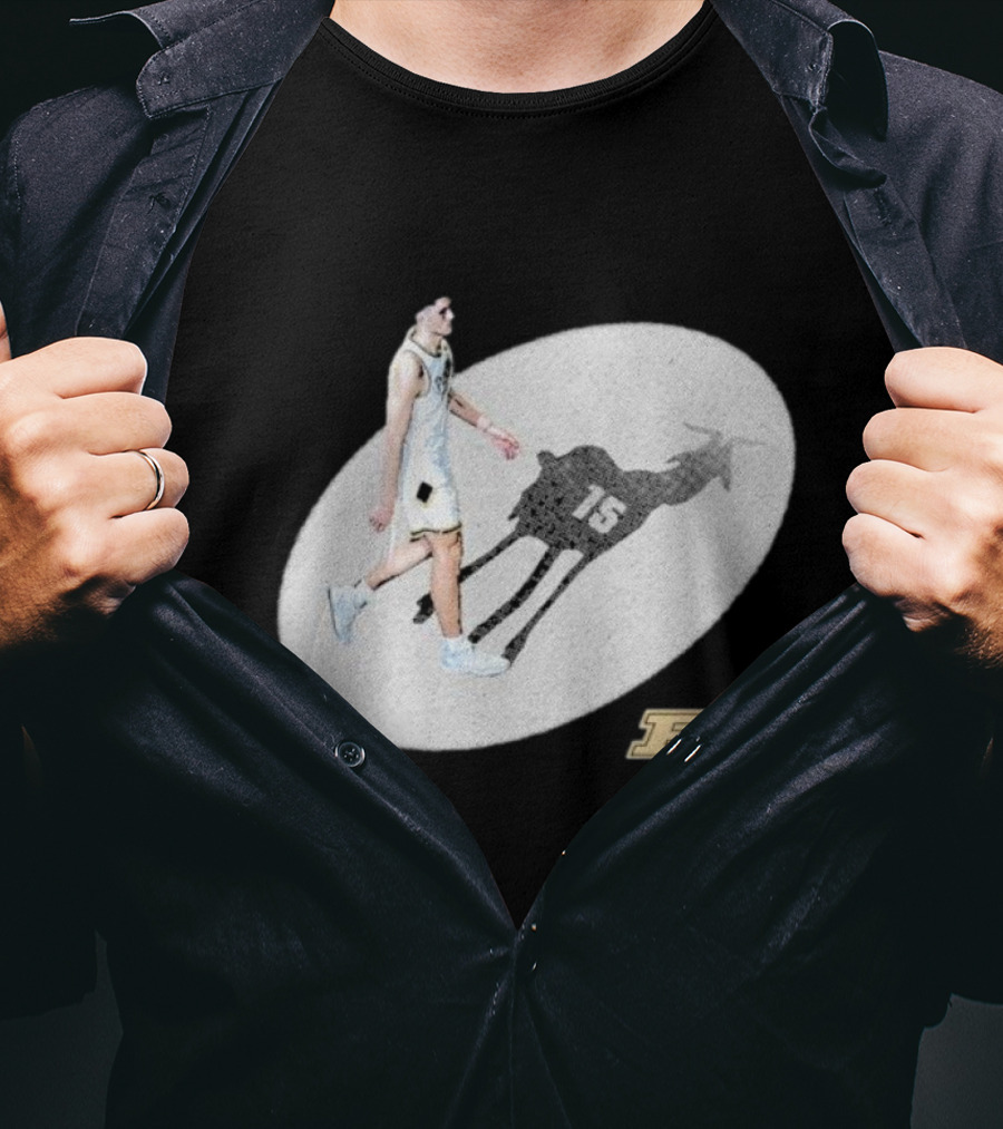 Edey Goat 15 Purdue Boilermakers Shadow Athlete T-Shirt