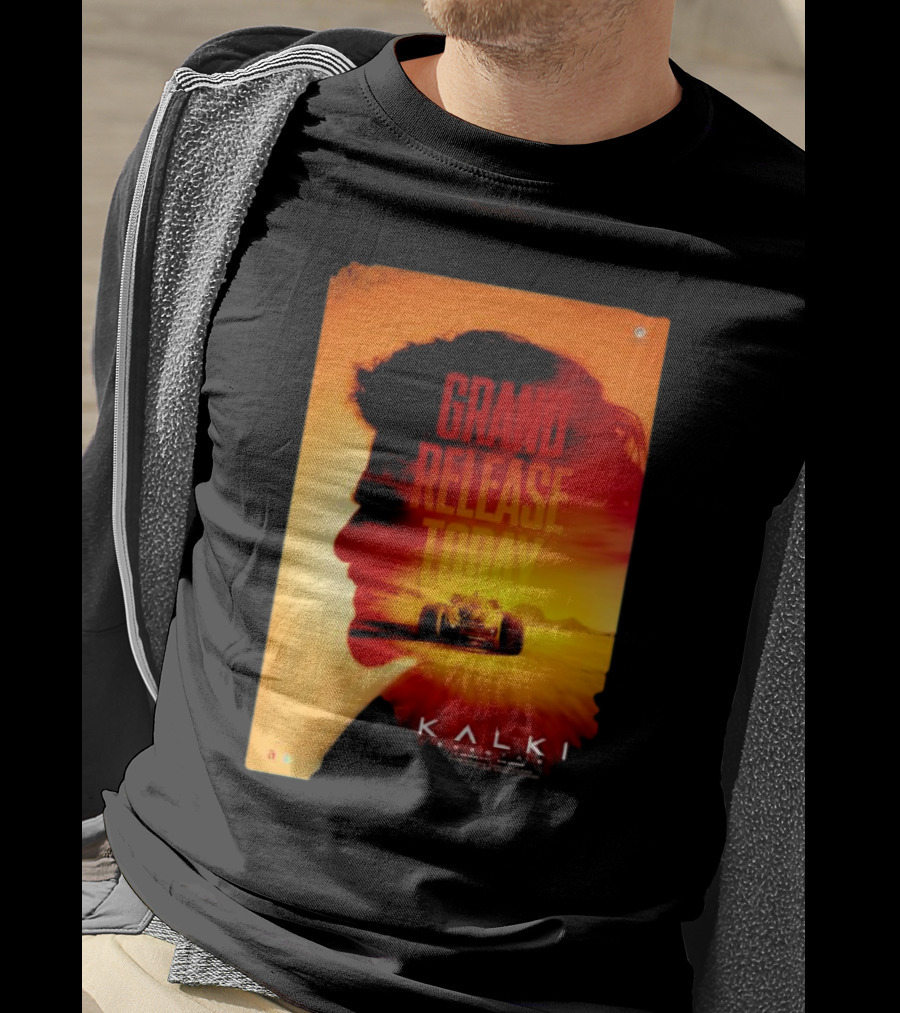 Grand Release Today Kalki Silhouette And Racing Car T-Shirt
