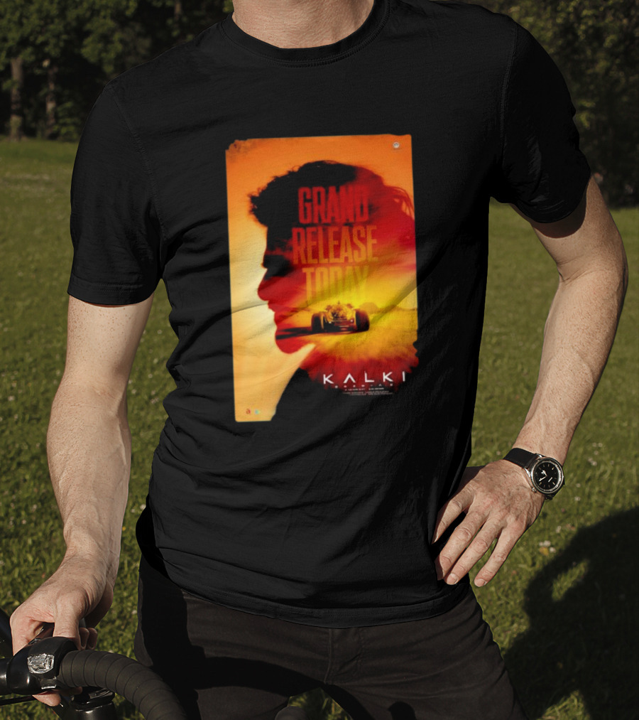 Grand Release Today Kalki Silhouette And Racing Car T-Shirt