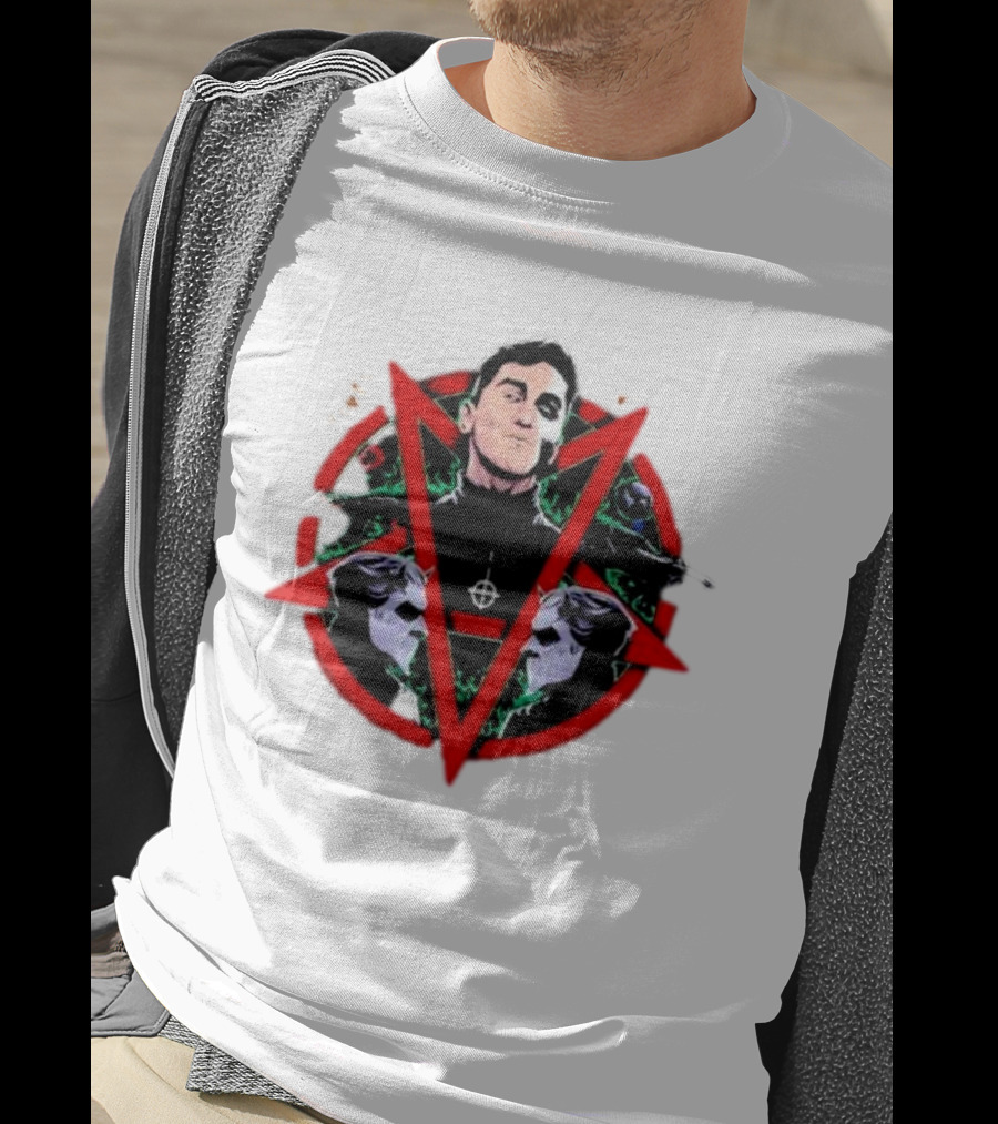 Hawks Remera MVP Vector Triangular Symbol With Mysterious Figure And Crossed Arms T-Shirt