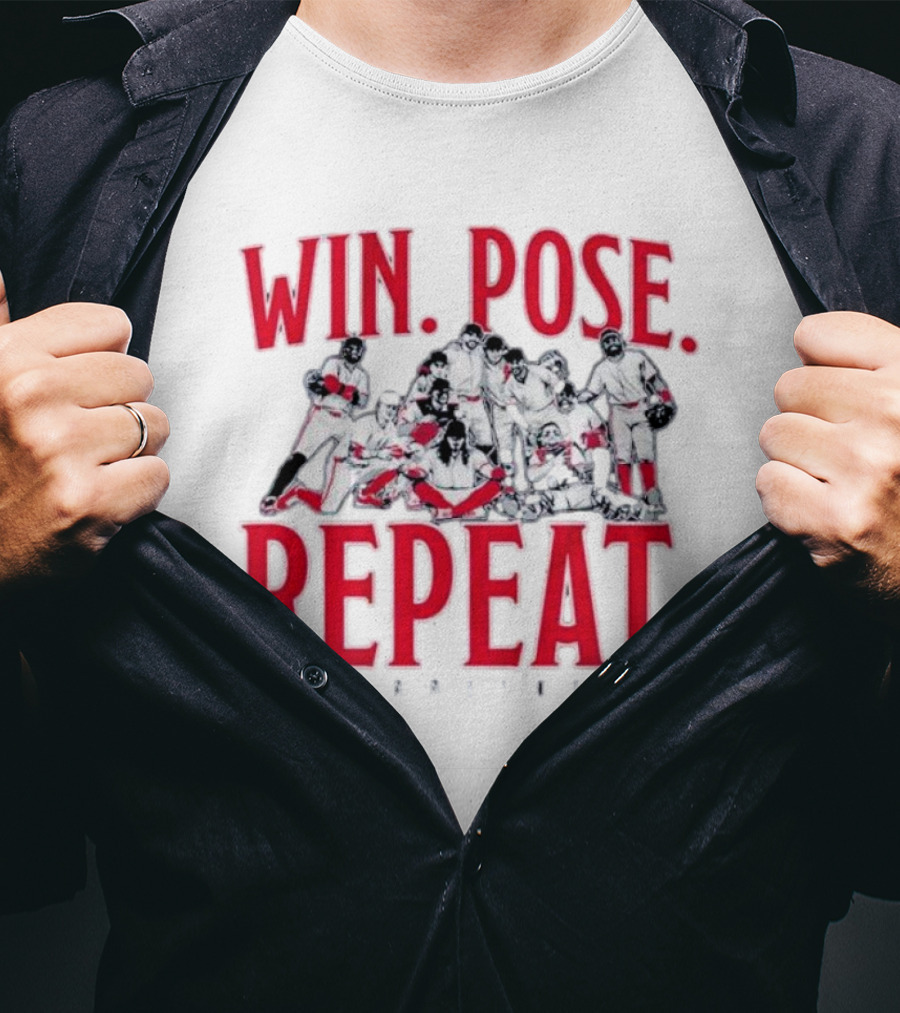 Minnesota Baseball Win Pose Repeat Team T-Shirt