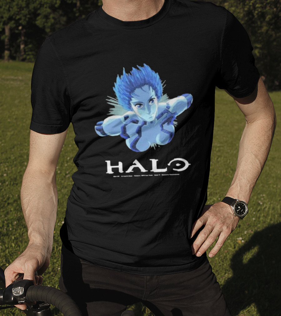 Halo Cortana AI Character Blue Avatar T-Shirt