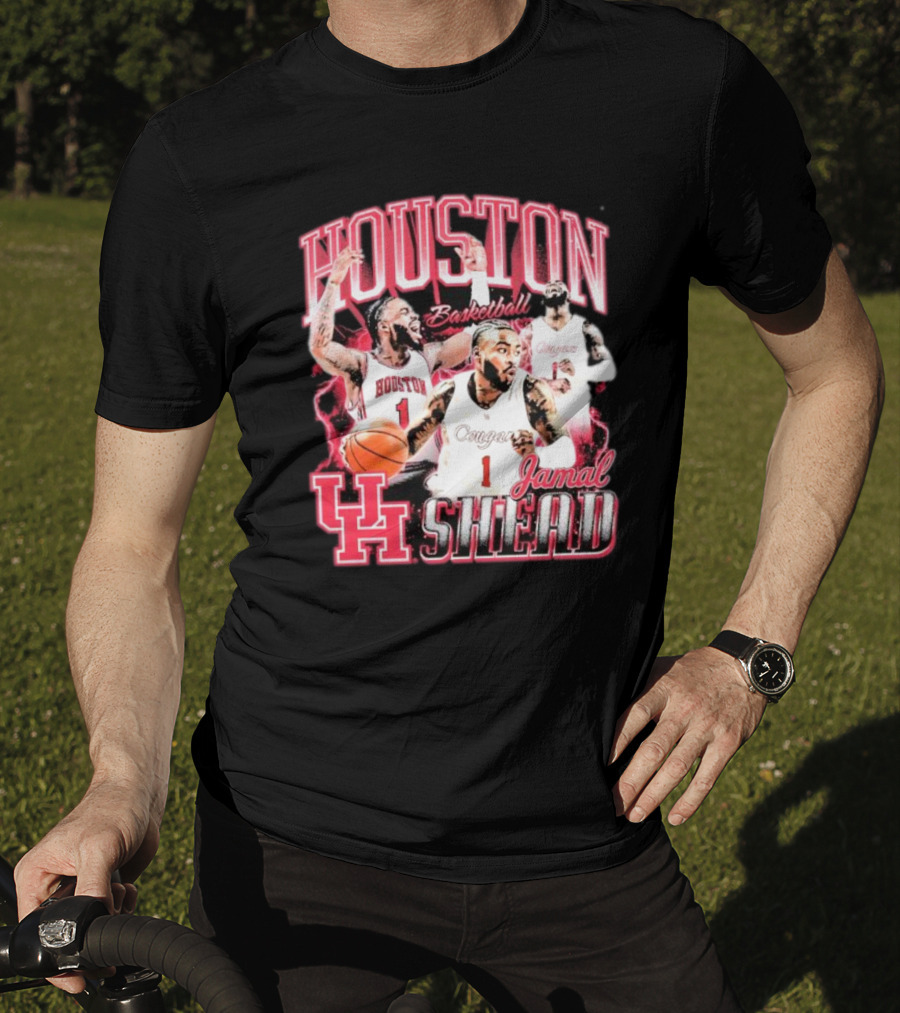Jamal Shead Houston Cougars Basketball U H T-Shirt