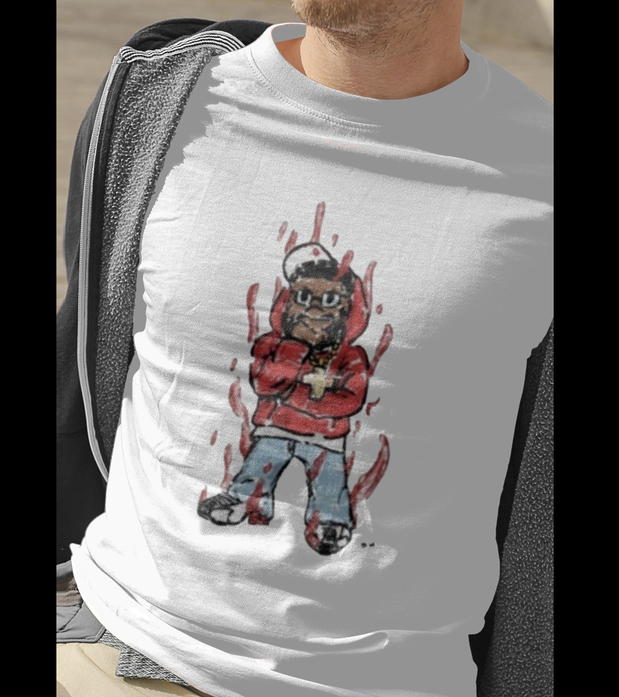 Kendricks Aura Was On Another Level That Nite Red Hoodie Cartoon Character T-Shirt