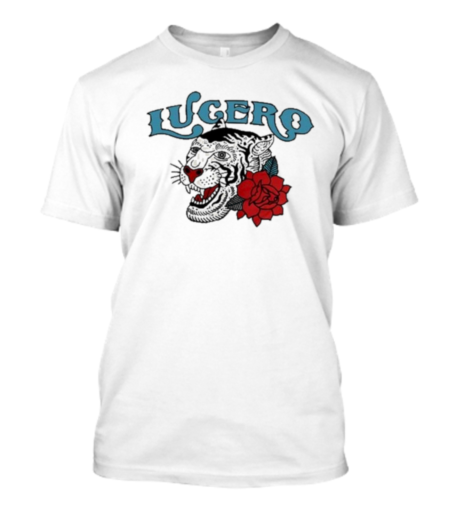 Lucero Panther With Red Rose Tattoo T-Shirt