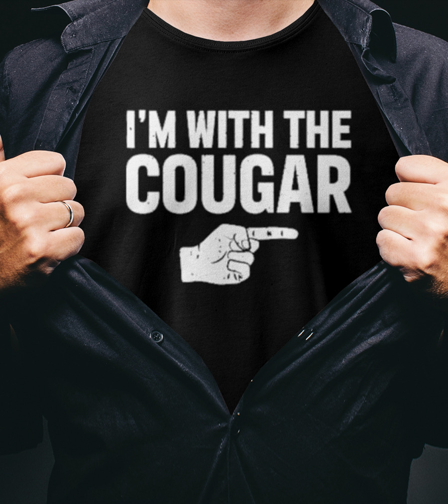 I'm With The Cougar Mark Titus Show Pointing Hand T-Shirt