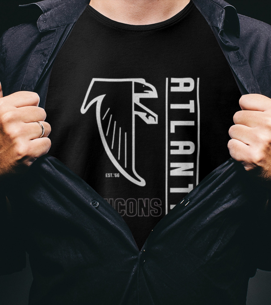 Atlanta Falcons Black Essential Established '66 Logo Fancons T-Shirt