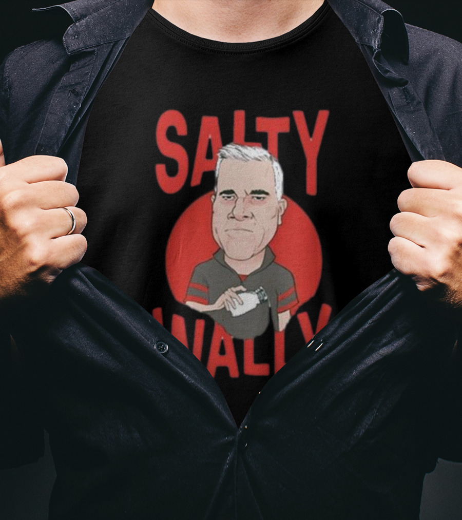 Salty Wally Nationgear Salt Shaker Red Circle Caricature T-Shirt