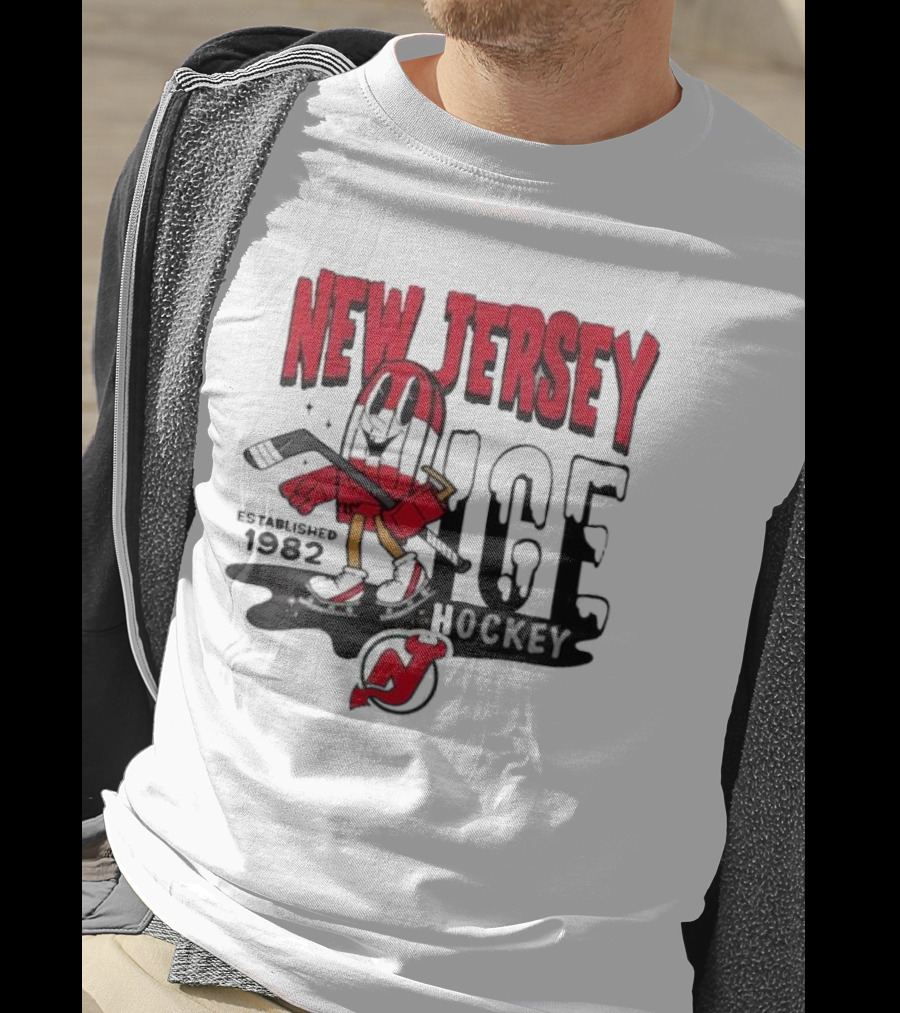 New Jersey Hockey Popsicle Established 1982 Youth Mitchell And Ness T-Shirt