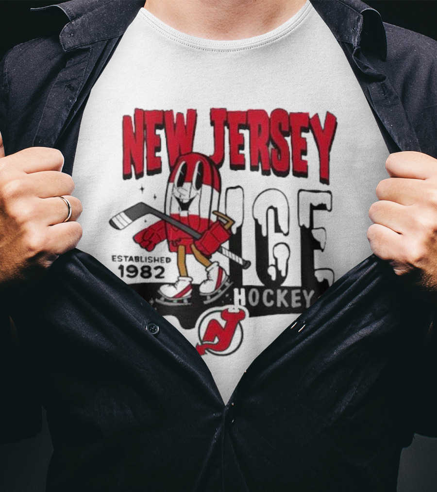 New Jersey Hockey Popsicle Established 1982 Youth Mitchell And Ness T-Shirt