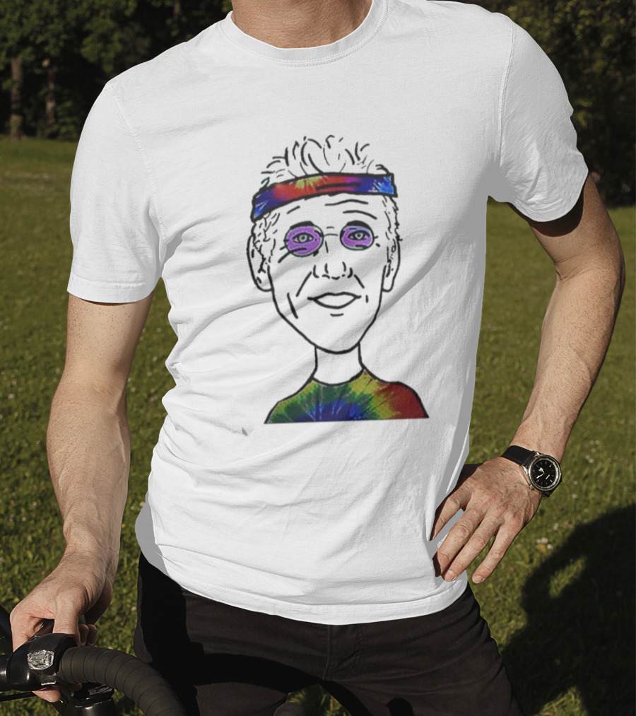Bill Walton Tie-Dye Headband And Shirt Caricature T-Shirt