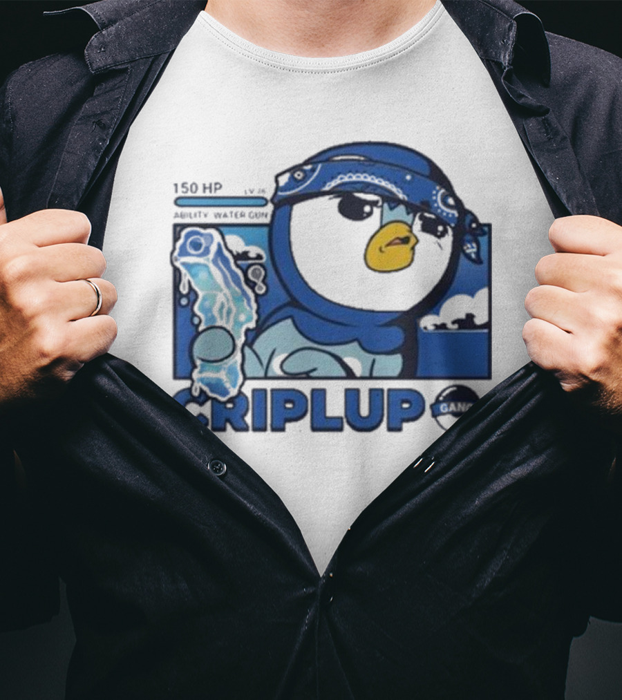 Impjcomics Criplup Comic Blue Bandana Penguin T-Shirt